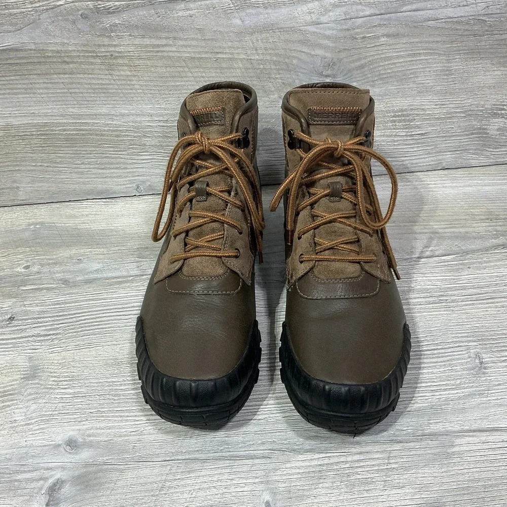 Merrell Men's Boots Canteen Brown J42043 Lace Up Outdoor Select Dry WP Size 12